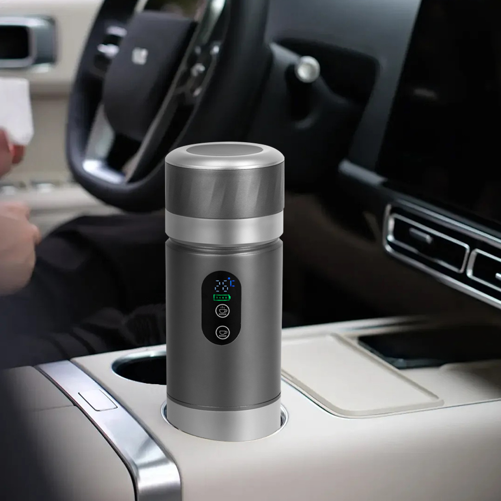 Coffee&Tea House Opinie - Draagbare zelfverwarmende espresso koffiemachine met LED-scherm,