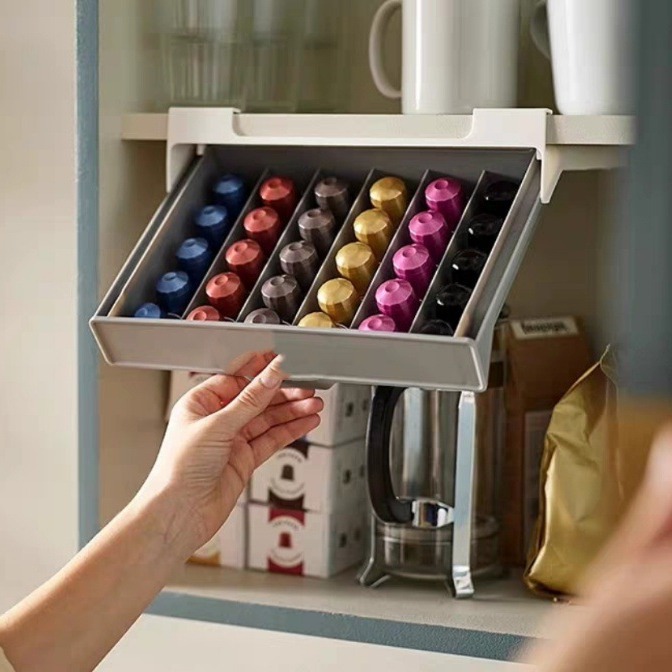 Coffee Tea Containers - Koffiecapsulehouder Capsule Koffie Theezakje Opbergrek Lade