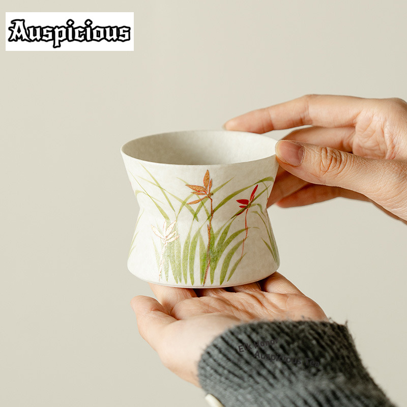 Draw Coffee And Tea - 180 ml Goud Tekening handgeschilderde Orchidee