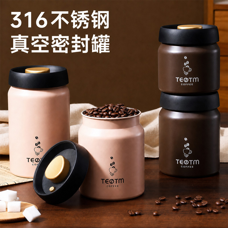 Coffee Bean & Tea Menu - Vacuüm roestvrijstalen 316 koffiebonen afgesloten tank,