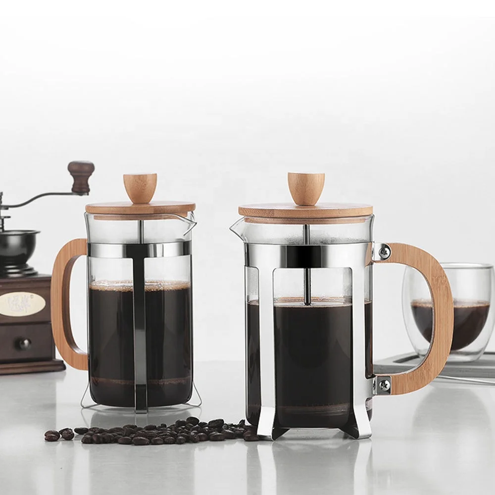 French Press Glass - 350/600ml RVS perskan, voedselveilig, persmodel met