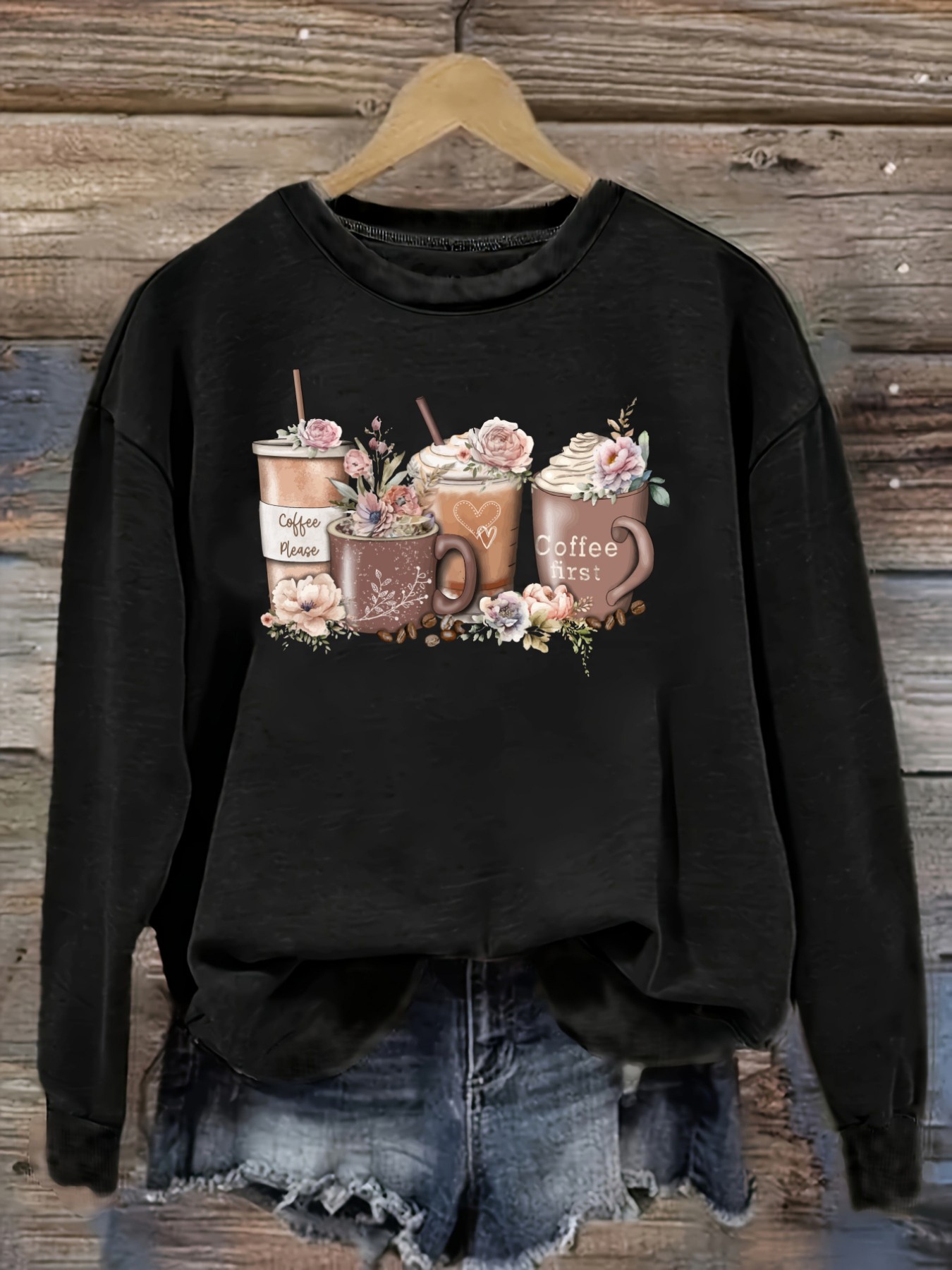Coffee&Tea House Opinie - Dames Casual T-shirt met lange mouwen