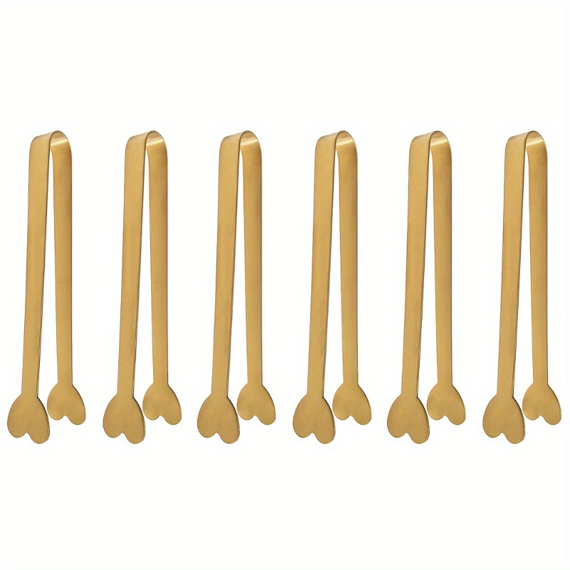 Coffee Tea Sugar Set - 4/6PCS roestvrijstalen hartvormige minitang voor suiker/ijsblokjes