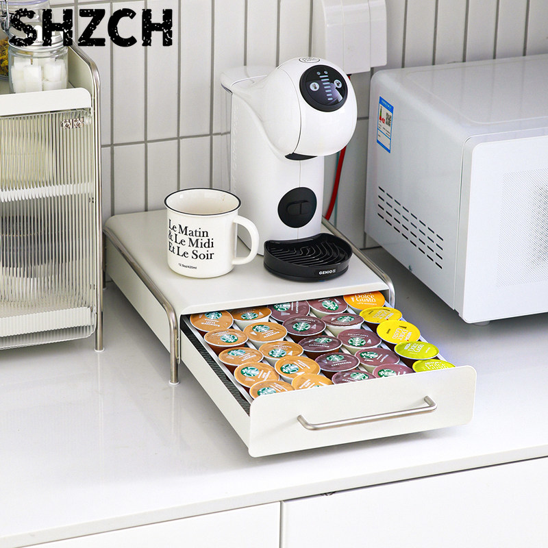 Coffee Tea Drawer Organizer - Koffiecapsulehouder, INS-stijl lade-organizer voor aanrecht, opbergdoos