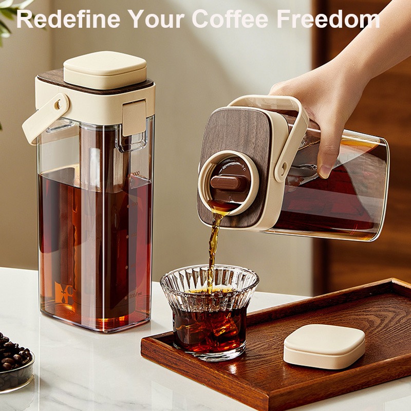 Coffee Tea Infusion - Cold Brew Koffiekan Lekvrij Afgesloten Iced