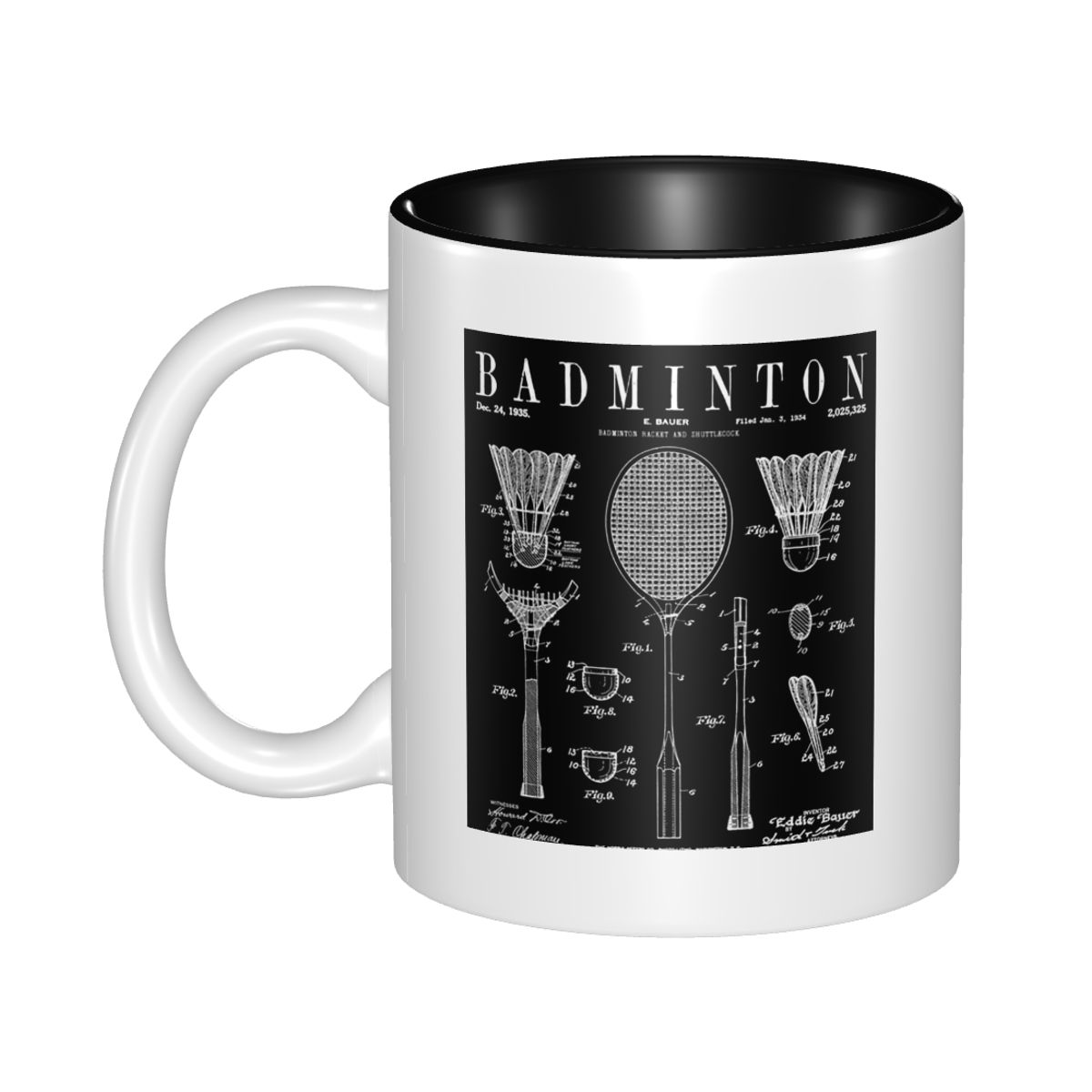 Draw Coffee And Tea - Badminton Oude Vintage Patent Tekening Print