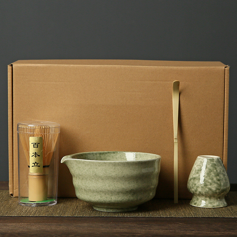 Matcha Whisk Set - 4 stks/set Japanse Keramische Matcha Geschenkdoos