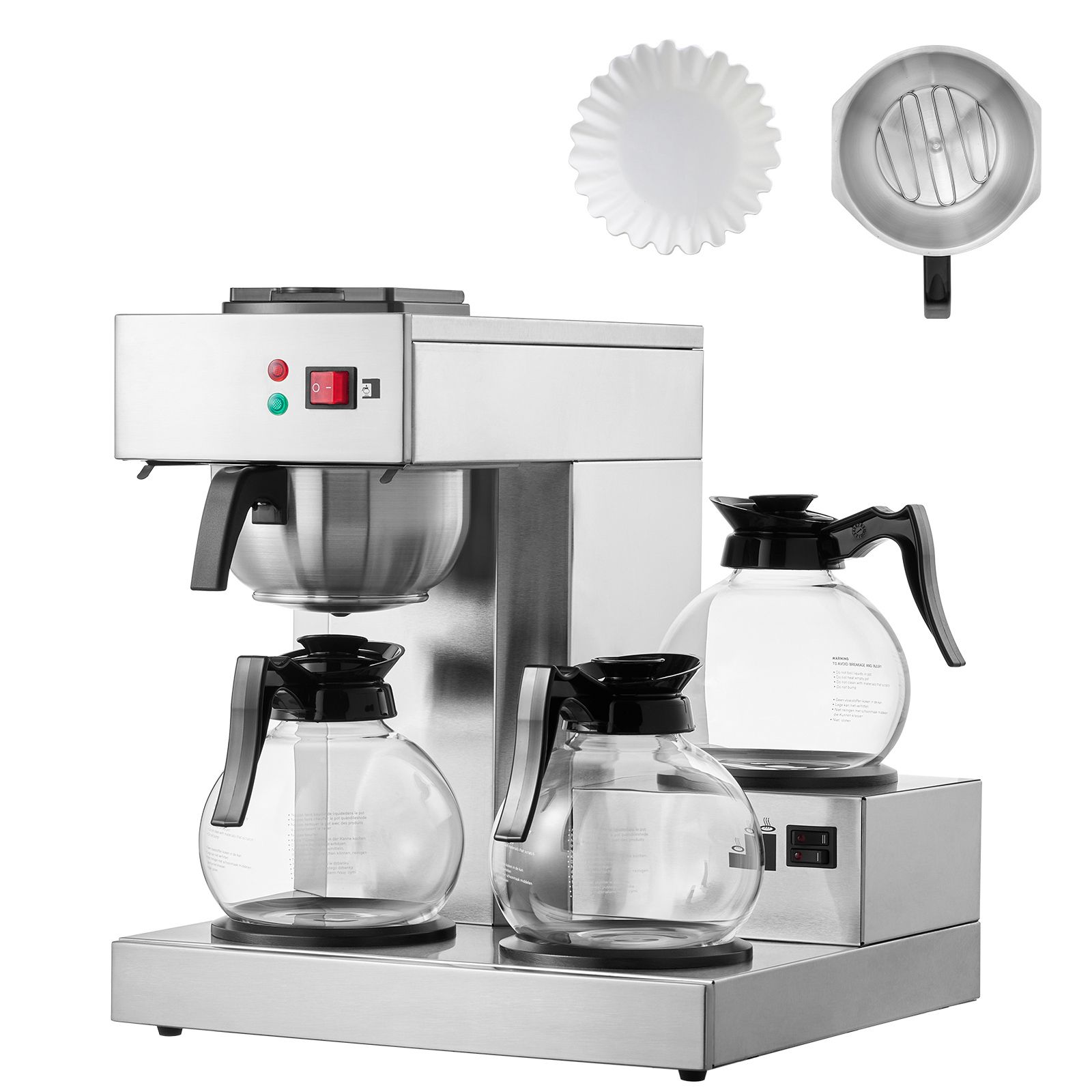 Coffee&Tea House Opinie - 12-kops commercieel druppelkoffiezetapparaat, koffiemachine met 3