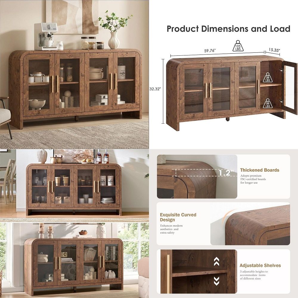 Coffee&Tea House Opinie - Dressoir buffetkast met opbergruimte, dressoirkast met