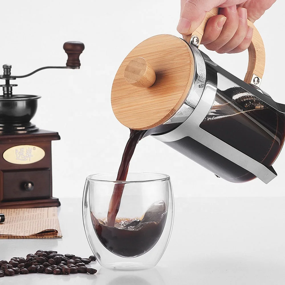 350/600ml RVS perskan, voedsel - French Press Glass recensie en prijs