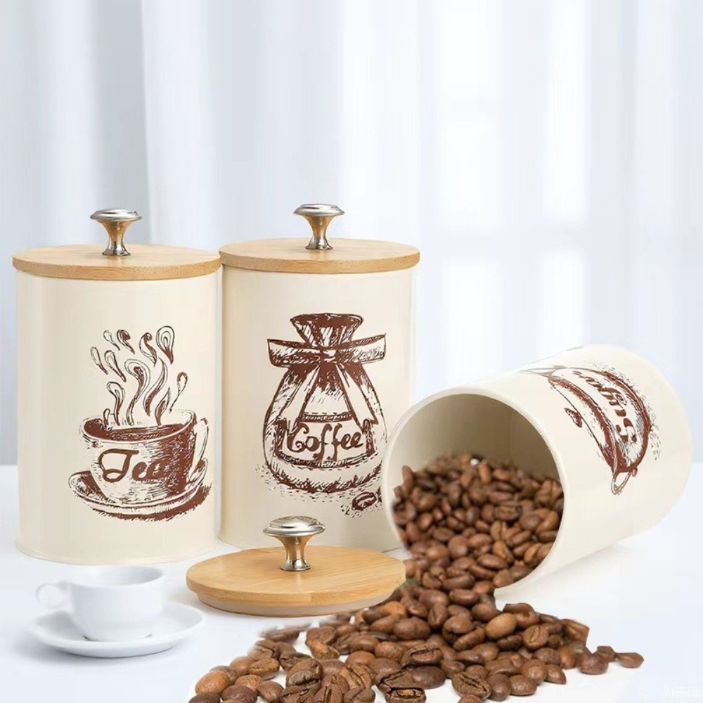 3-delige metalen koffiebusset  - Coffee Tea Sugar Container Set recensie en prijs