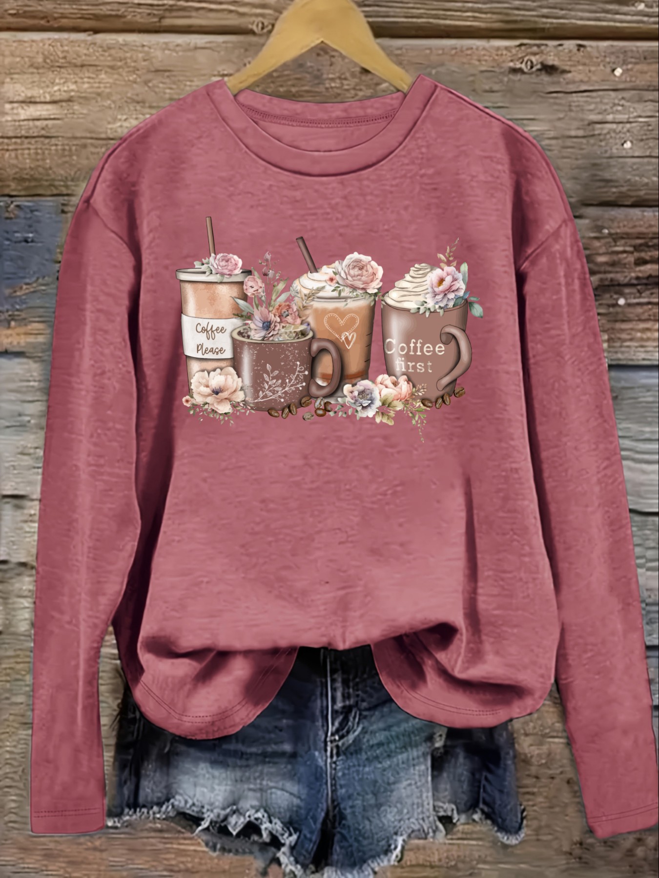 Dames Casual T-shirt met lange - Coffee&Tea House Opinie recensie en prijs