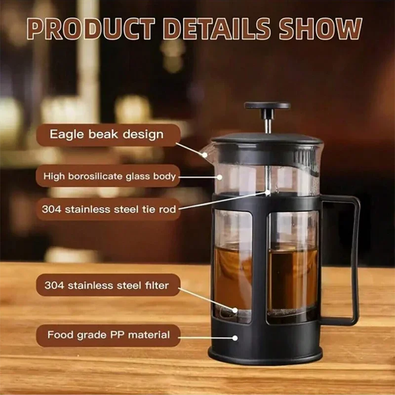 Koffie Franse perspot met filt - French Press Glass recensie en prijs
