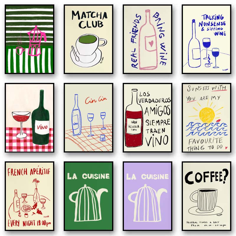 1 stuk frameloos canvas schild - Draw Coffee And Tea recensie en prijs