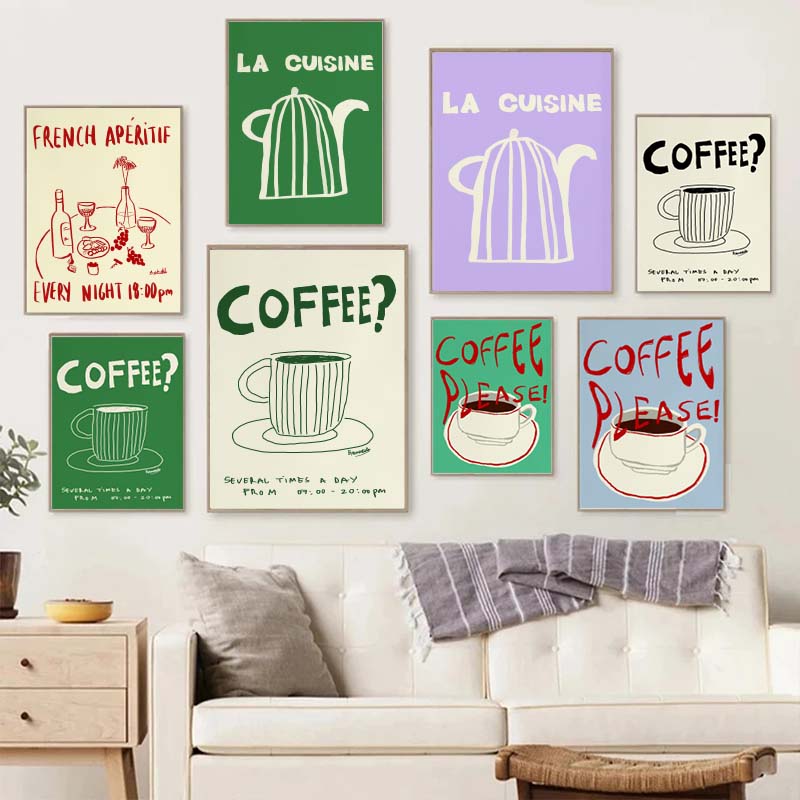 1 stuk frameloos canvas schild - Draw Coffee And Tea recensie en prijs