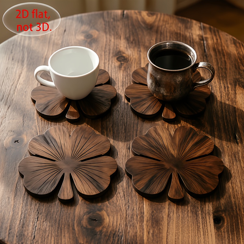 4-delige 2D platte houten onde - Coffee Tea Sugar Set recensie en prijs