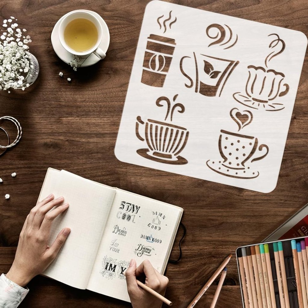 Sjabloon voor het schilderen v - Draw Coffee And Tea recensie en prijs