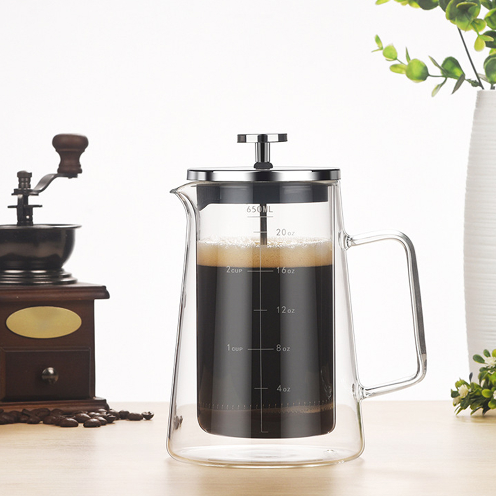 Dubbele lagen Franse perspot H - French Press Glass recensie en prijs