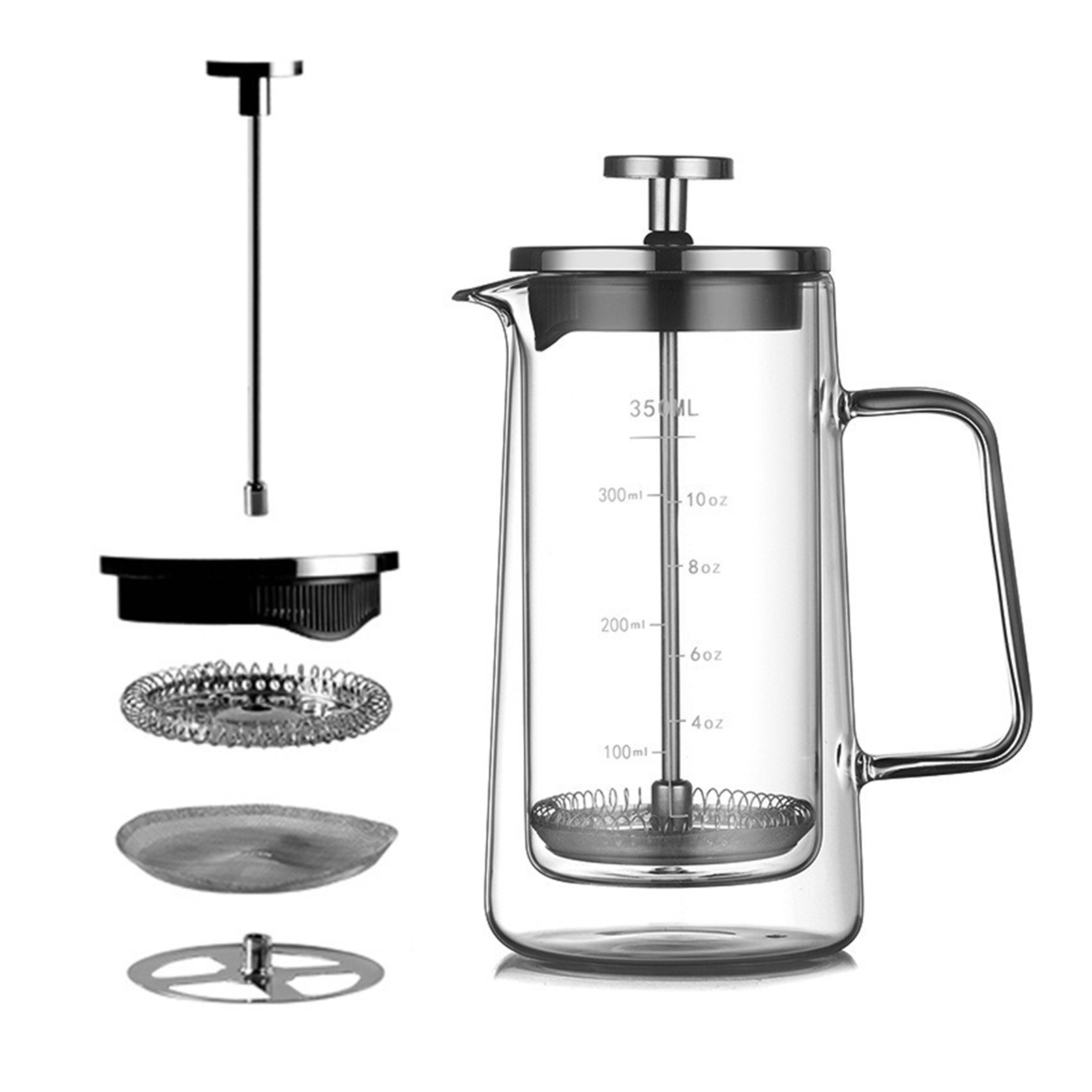 Dubbele lagen Franse perspot H - French Press Glass recensie en prijs