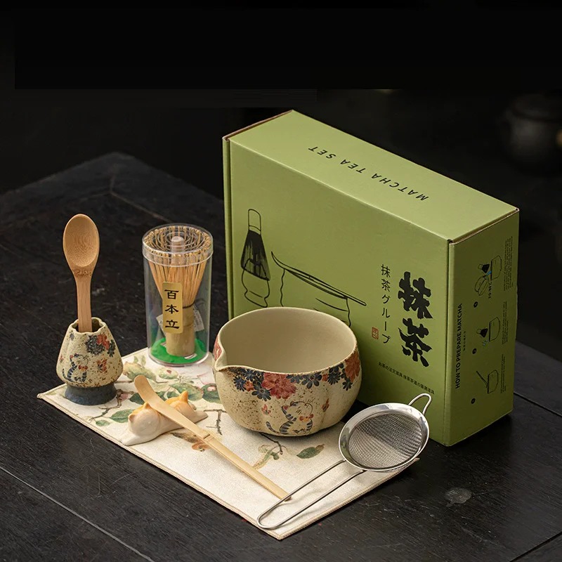8PCS Japanse Vuursteen rode Ma - Matcha Whisk Set recensie en prijs