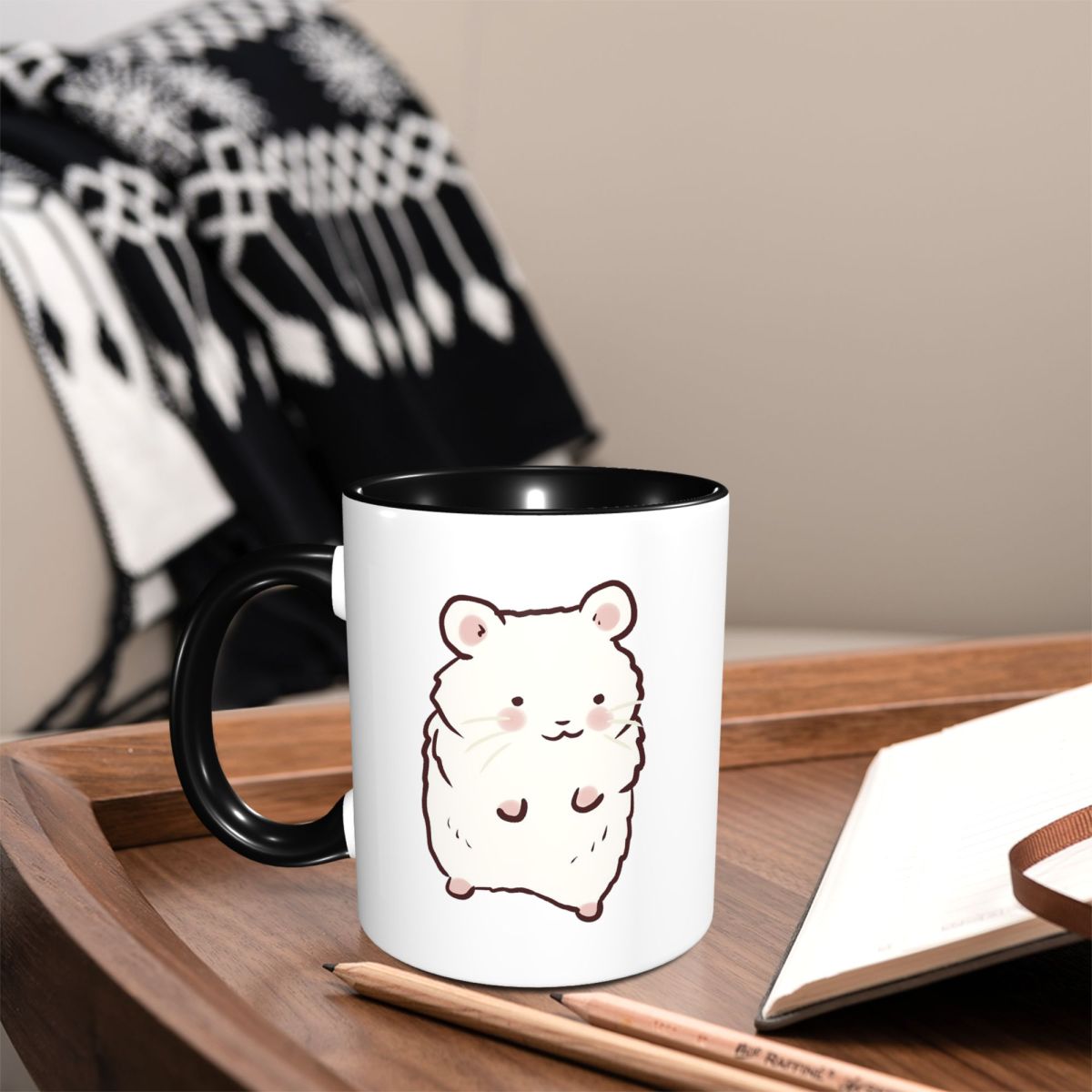 Leuke hamster tekening mok gra - Draw Coffee And Tea recensie en prijs